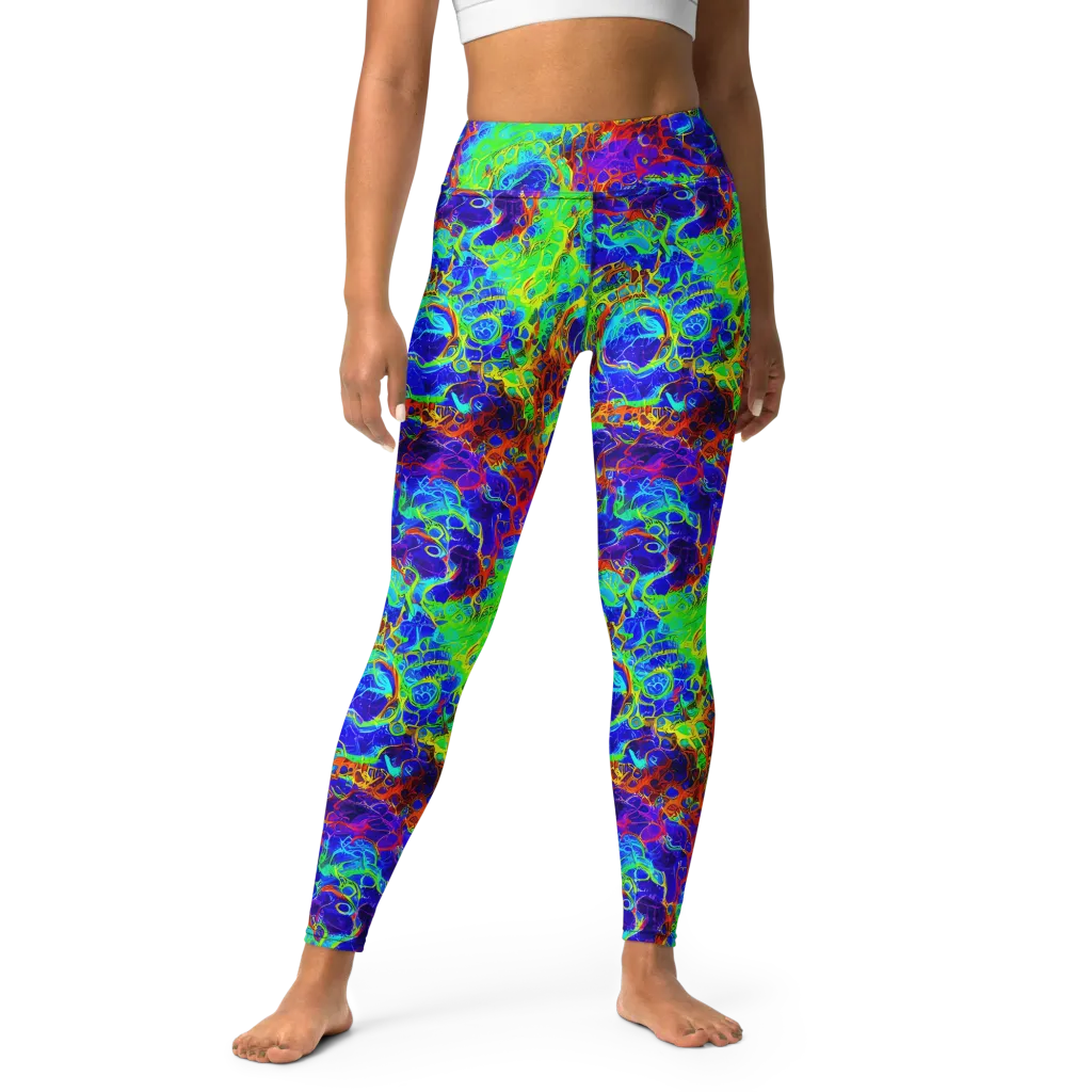 Mango Mirage on Yoga Leggings — Front
