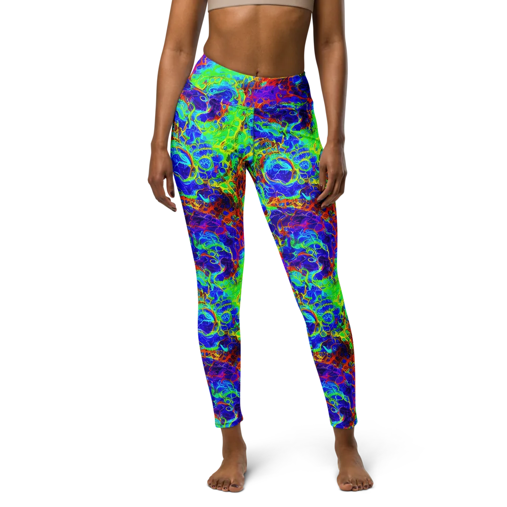 Mango Mirage on Yoga Leggings — Front