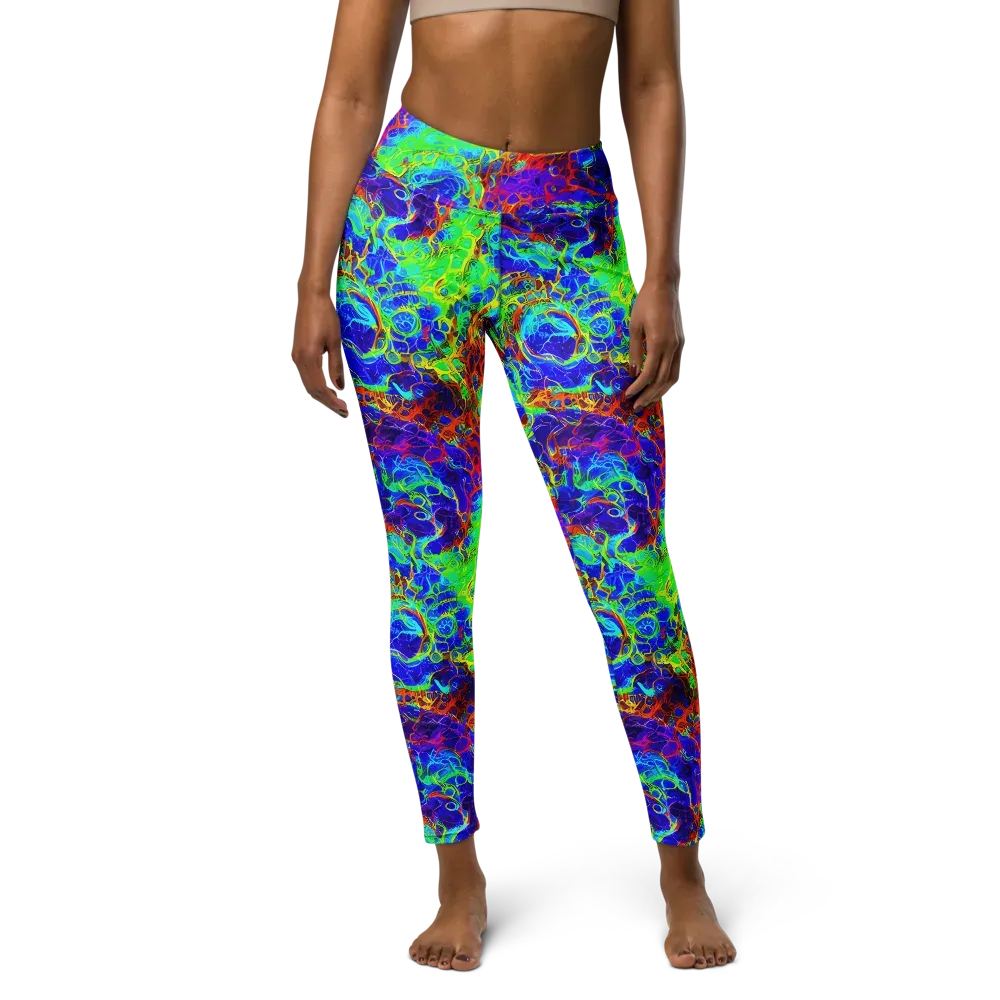 Mango Mirage on Yoga Leggings — Front
