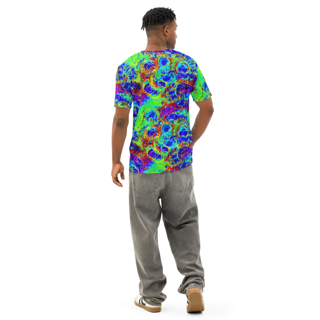 Mango Mirage on Men's Cotton Crew Neck T-Shirt — Back