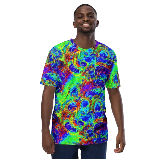 Mango Mirage on a Men's Crew Neck T-Shirt