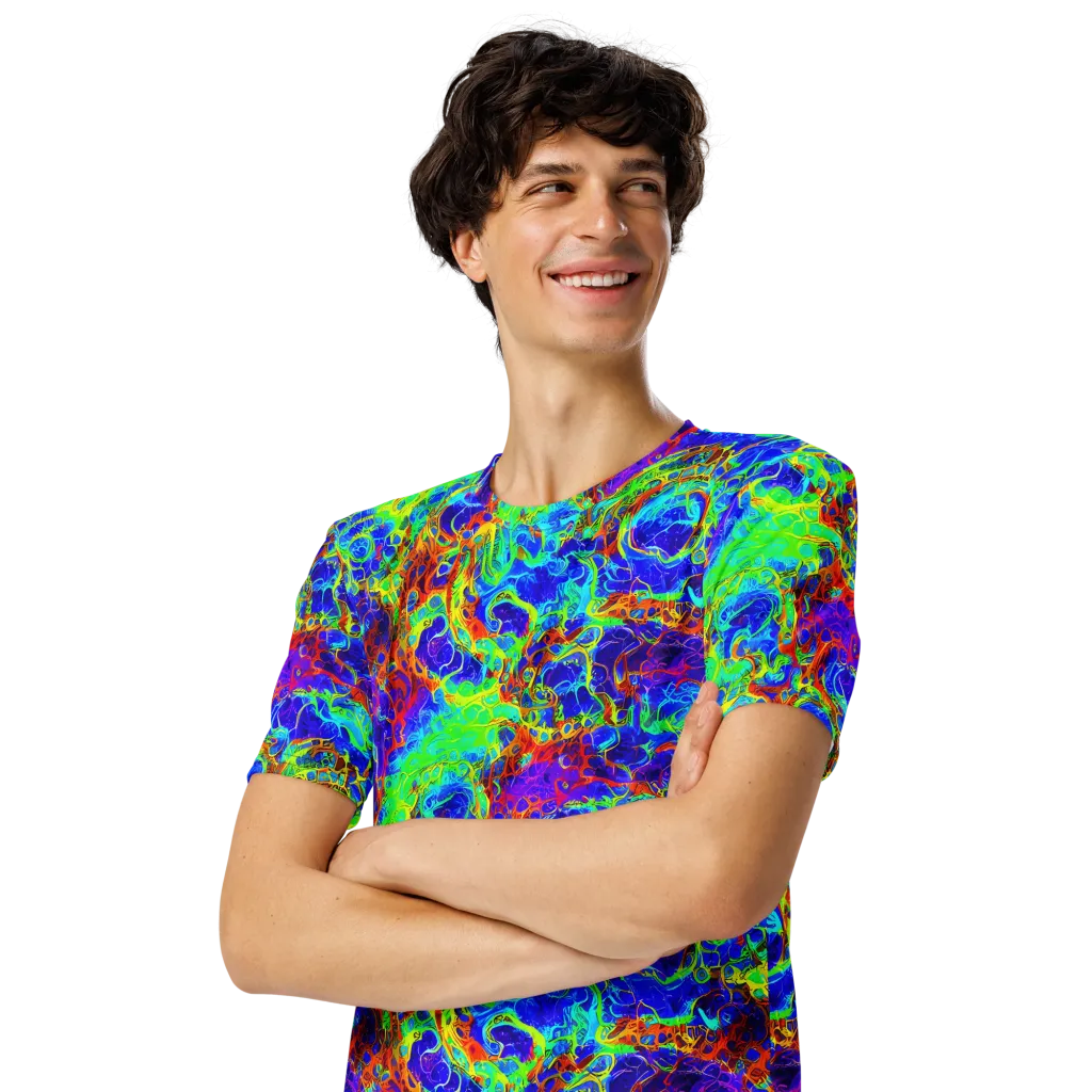 Mango Mirage on Men's Crew Neck T-Shirt — Left Front