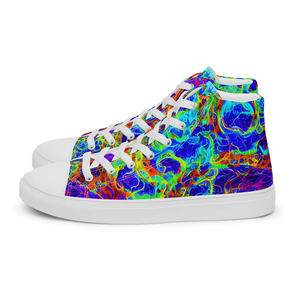 Mango Mirage on Men's High Top Canvas Shoes — Left