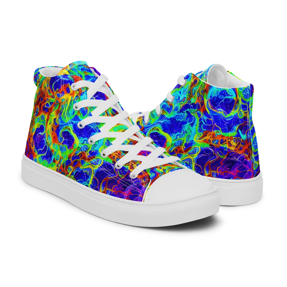 Mango Mirage on Men's High Top Canvas Shoes — Right