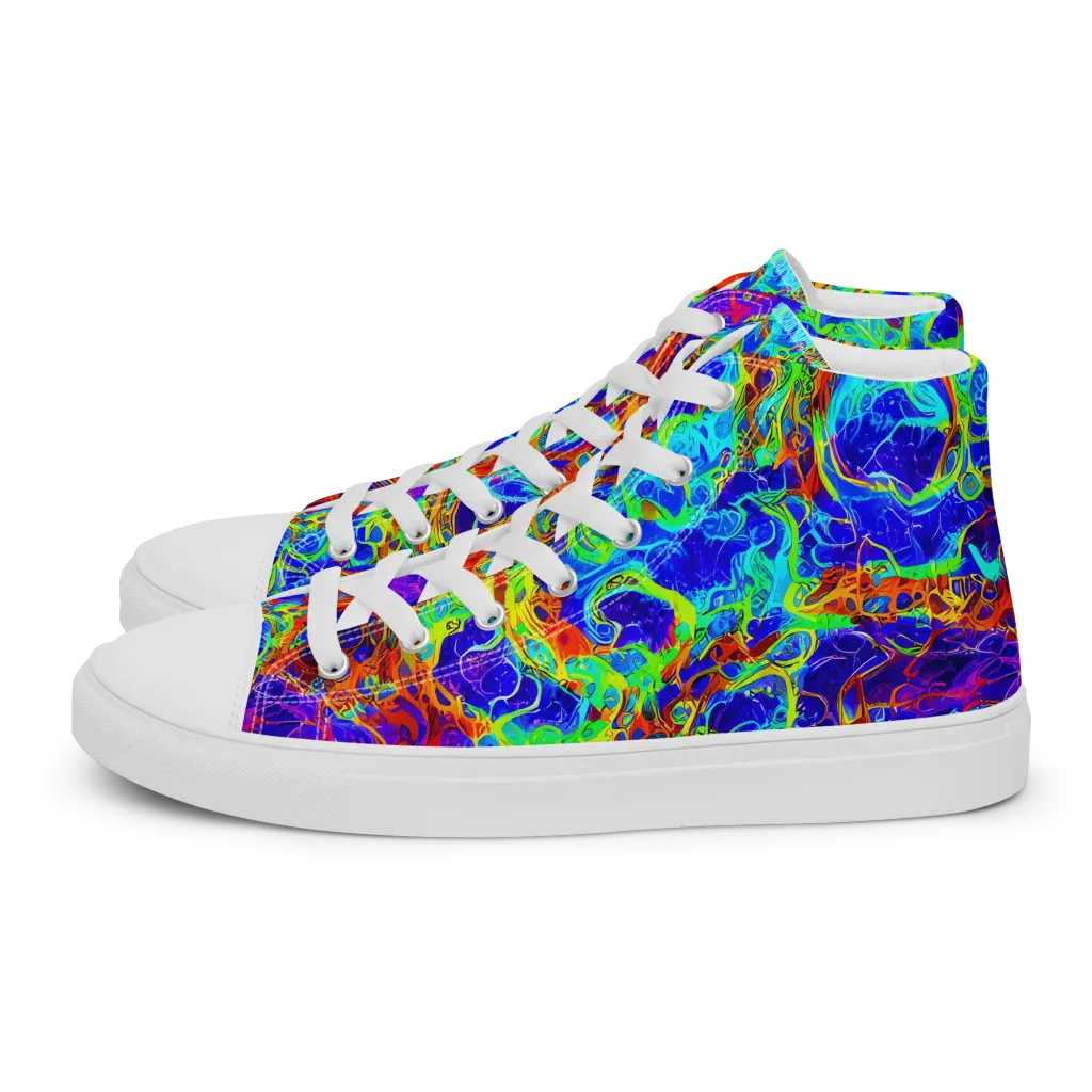 Mango Mirage on Women's High Top Canvas Shoes — Left