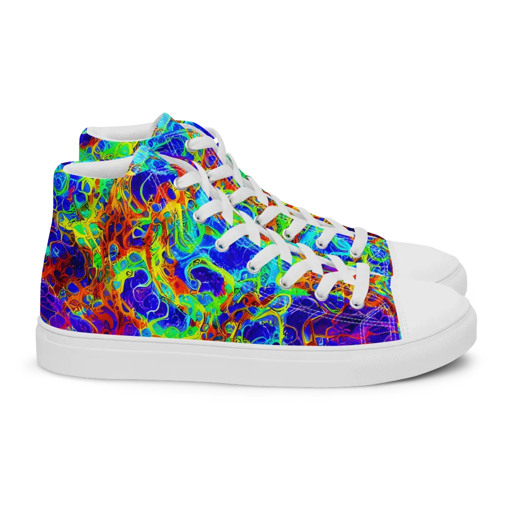 Mango Mirage on Women's High Top Canvas Shoes — Right