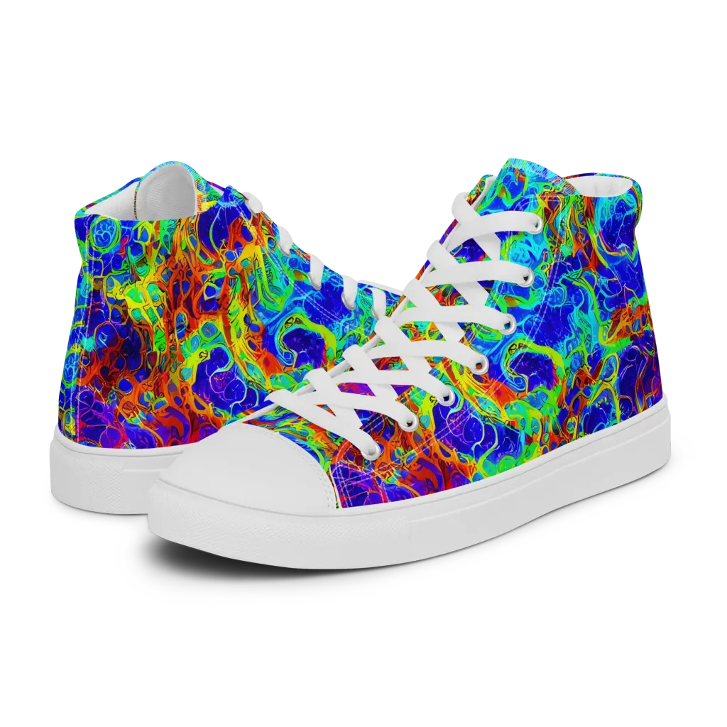 Mango Mirage on Women's High Top Canvas Shoes — Left