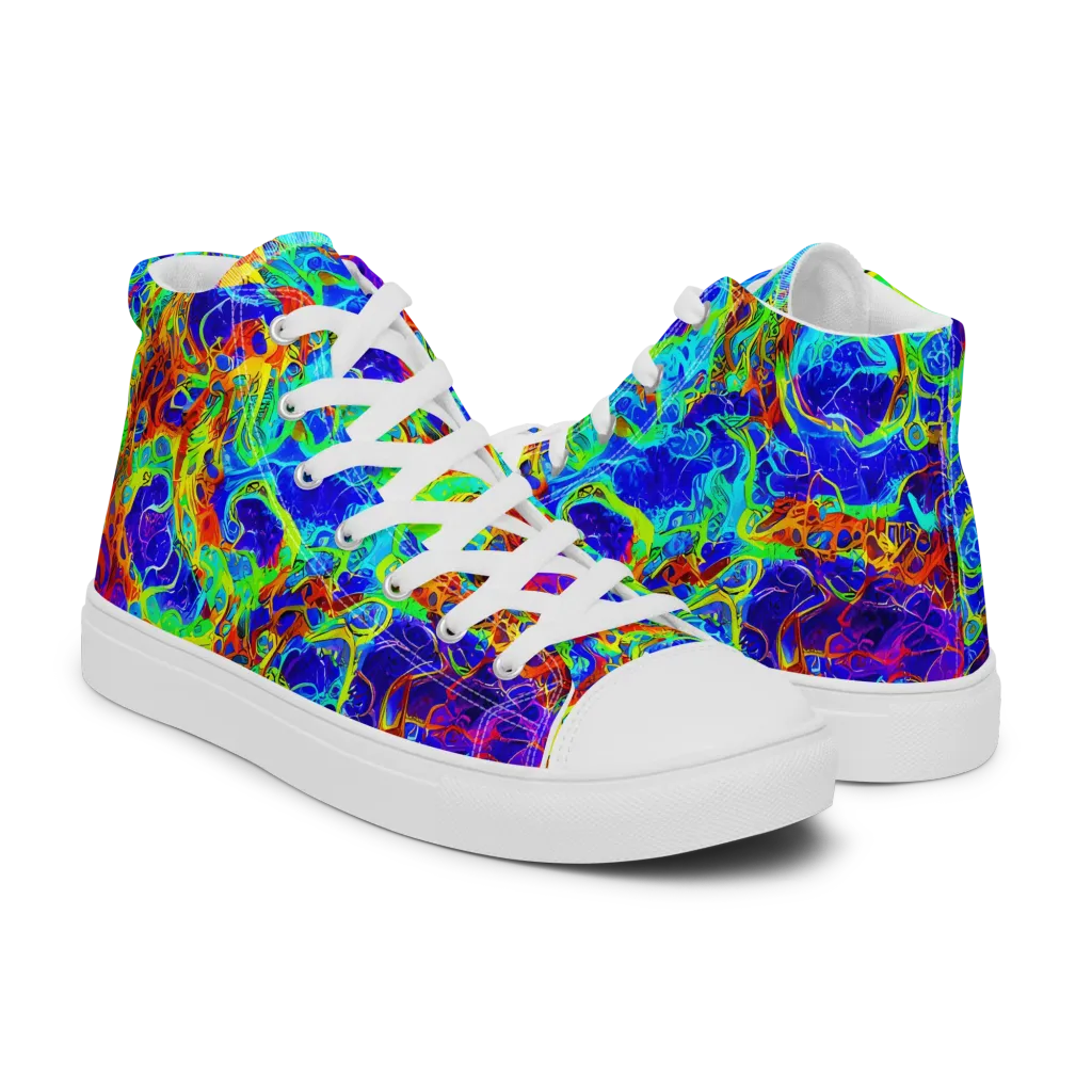 Mango Mirage on Women's High Top Canvas Shoes — Right