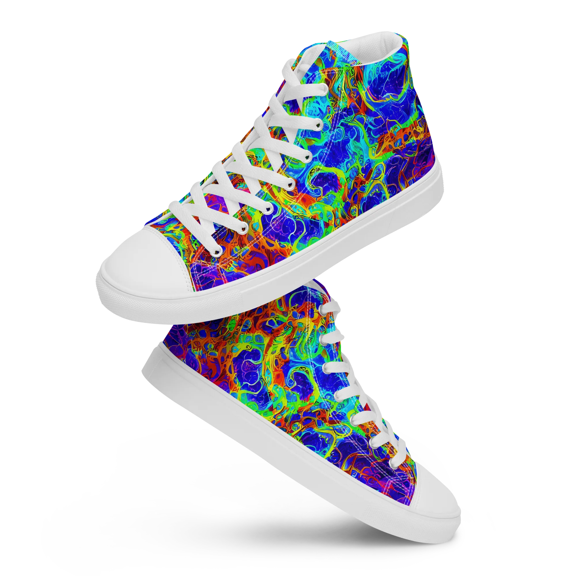 Mango Mirage on Women's High Top Canvas Shoes — Front