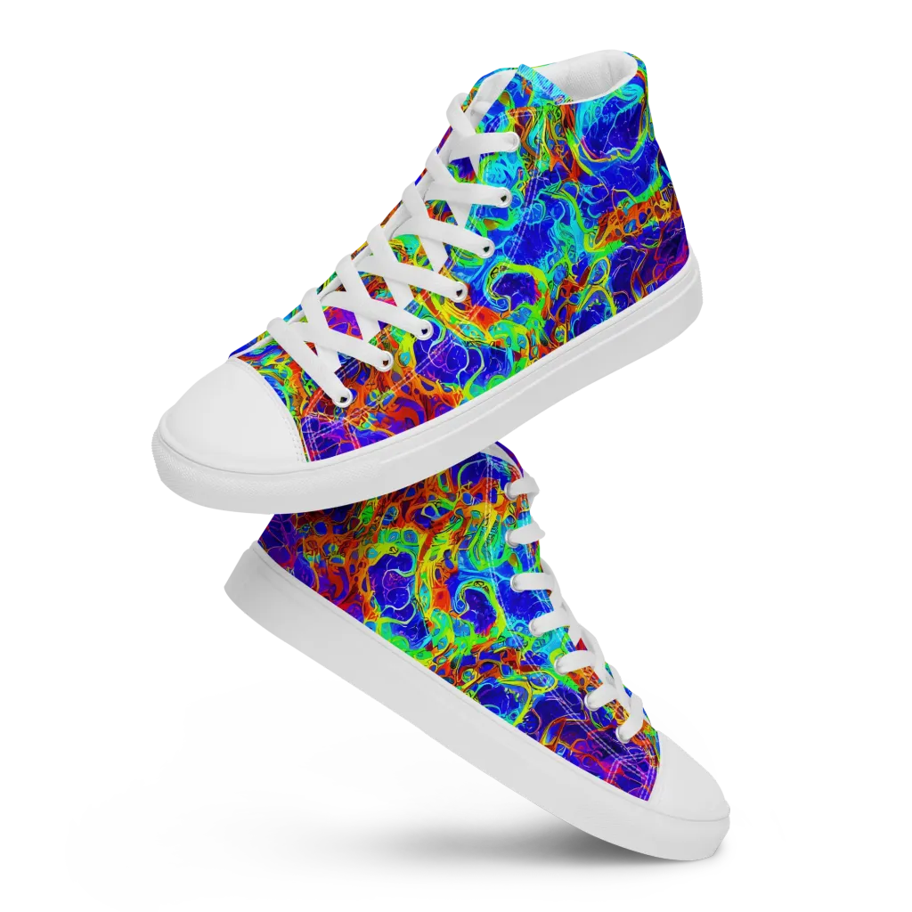 Mango Mirage on Women's High Top Canvas Shoes — Front