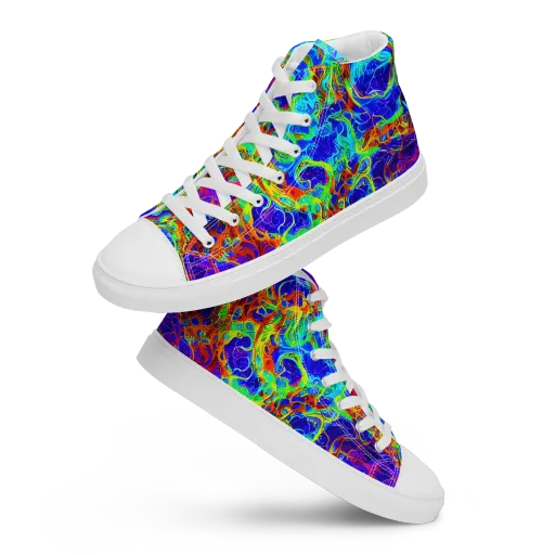 Mango Mirage on a Women's High Top Canvas Shoes