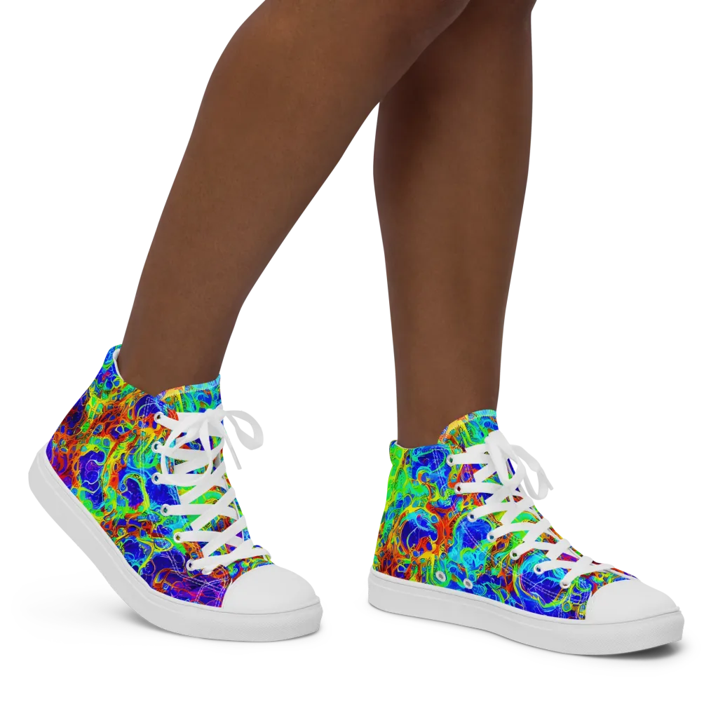 Mango Mirage on Women's High Top Canvas Shoes — Right