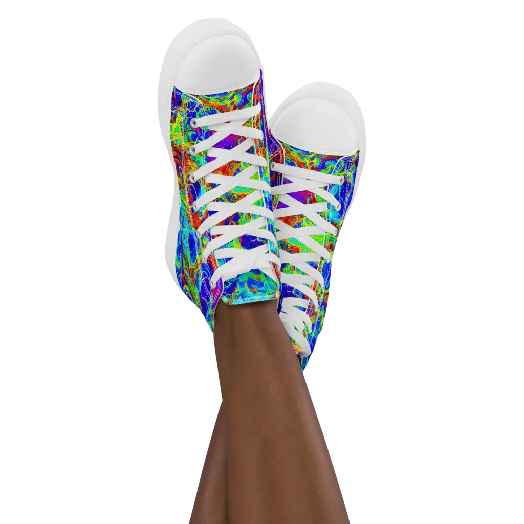 Mango Mirage on Women's High Top Canvas Shoes — Front