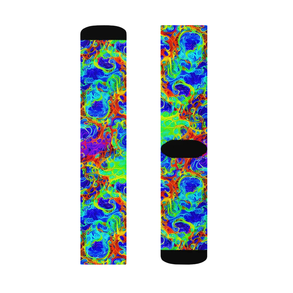 Mango Mirage on Socks — Left Sock