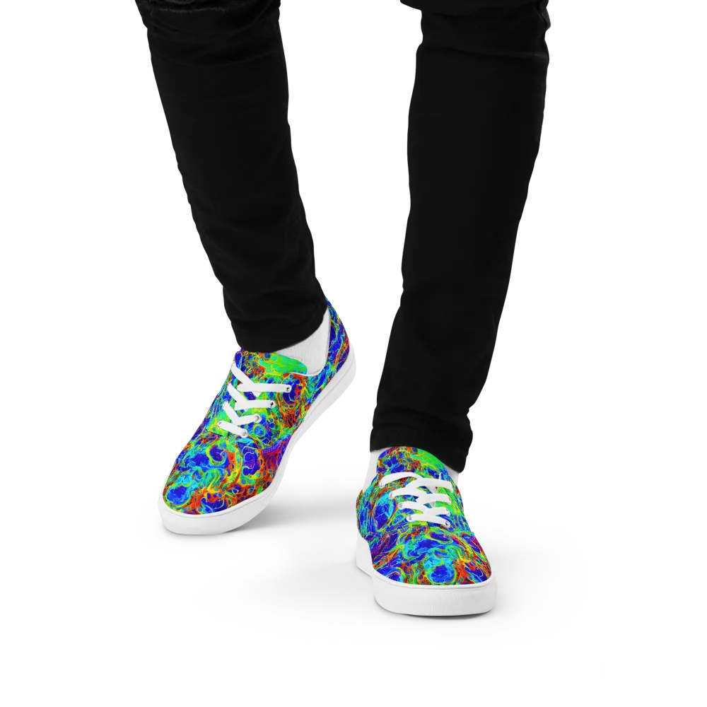 Mango Mirage on Men's Lace-Up Canvas Shoes — Front