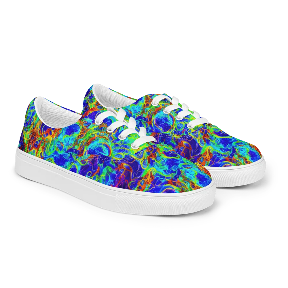 Mango Mirage on Men's Lace-Up Canvas Shoes — Right Front