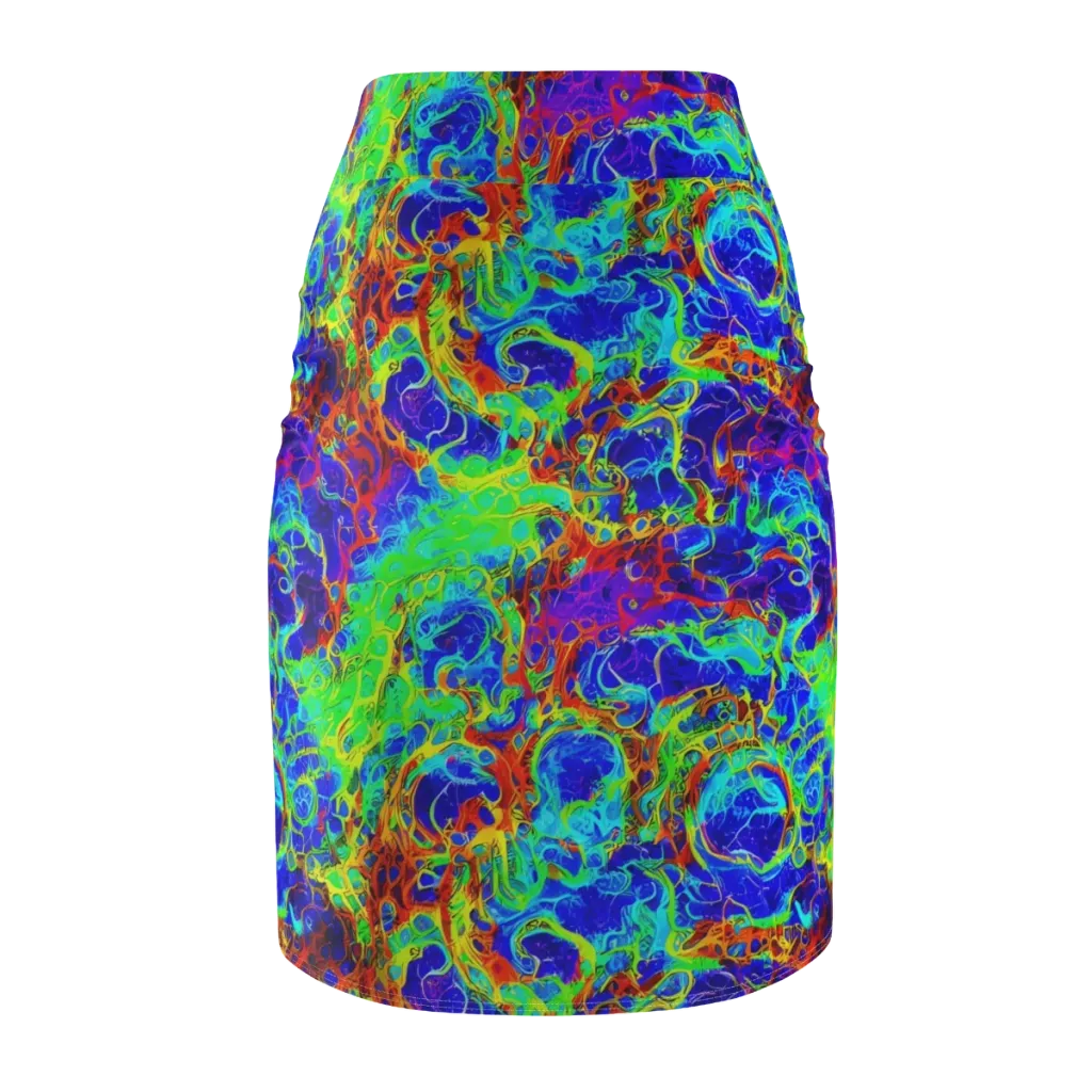 Mango Mirage on Pencil Skirt — Back