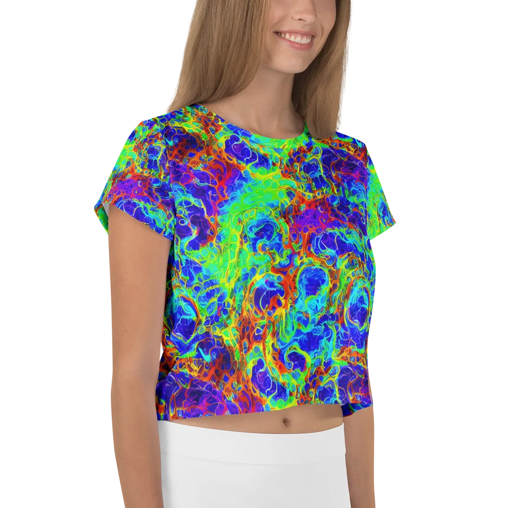 Mango Mirage on Crop Tee — Right