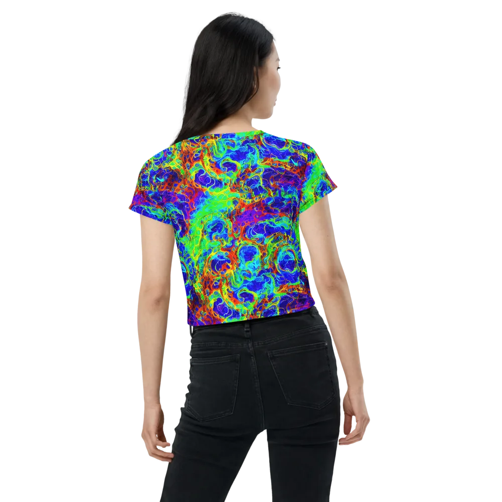 Mango Mirage on Crop Tee — Back