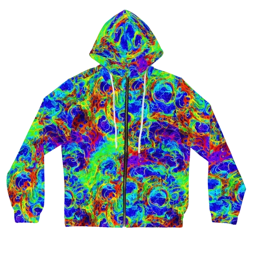 Mango Mirage on a Women's Full-Zip Hoodie