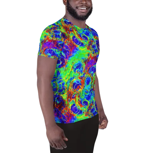 Mango Mirage on a Men's Athletic T-Shirt
