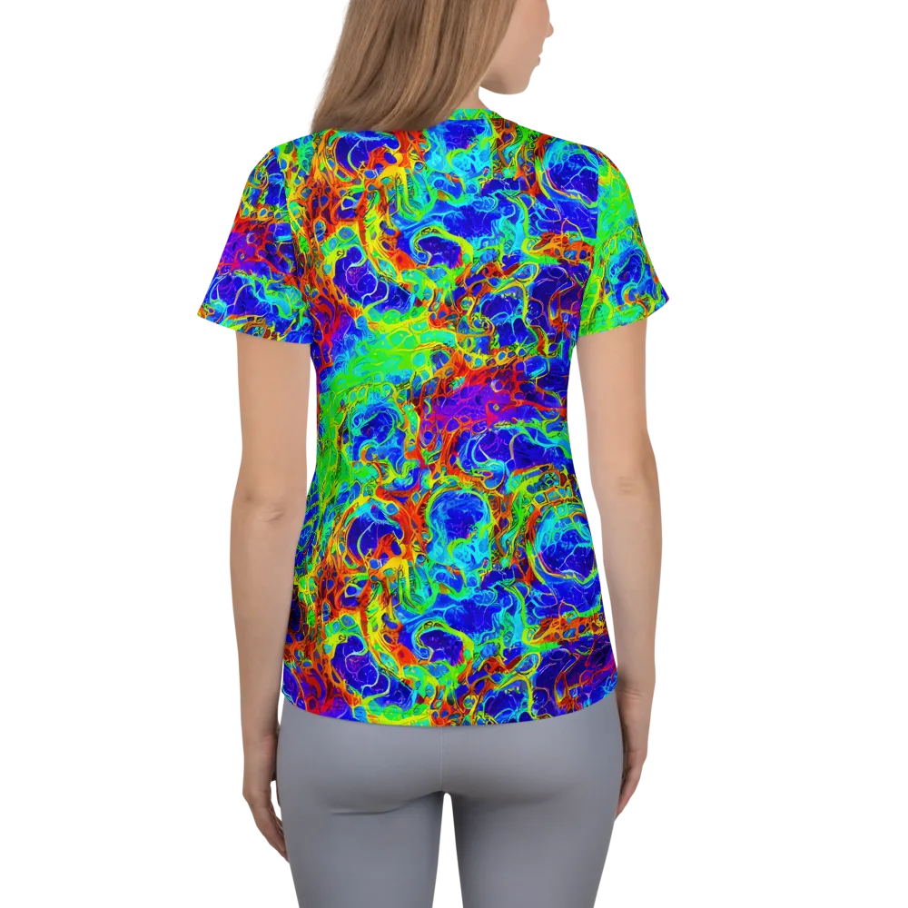 Mango Mirage on Women's Athletic T-Shirt — Back