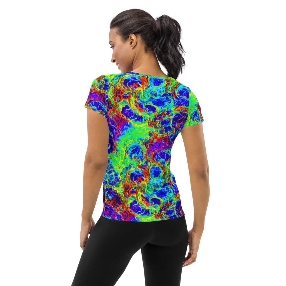 Mango Mirage on Women's Athletic T-Shirt — Back