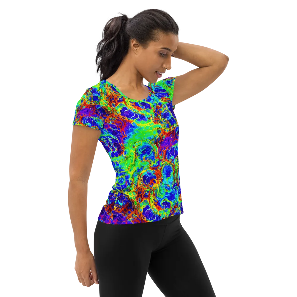 Mango Mirage on Women's Athletic T-Shirt — Right