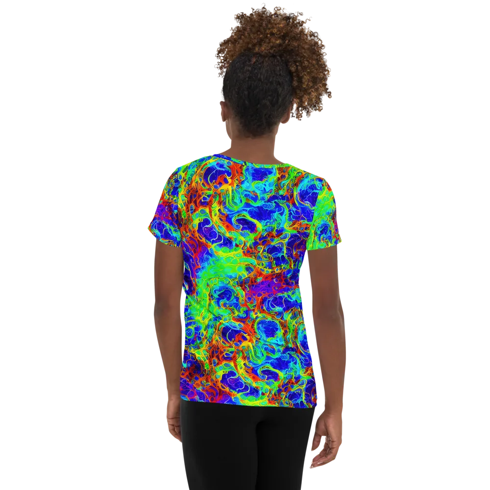 Mango Mirage on Women's Athletic T-Shirt — Back