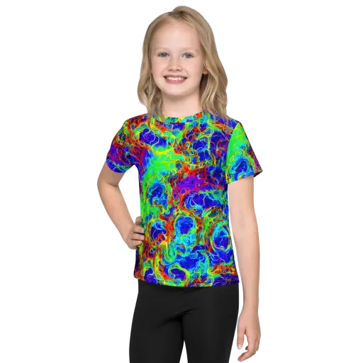 Mango Mirage on a Kids Crew Neck T-Shirt