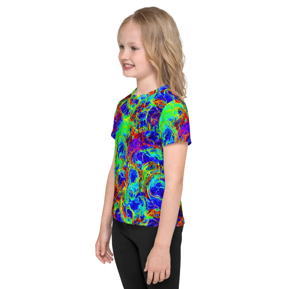 Mango Mirage on Kids Crew Neck T-Shirt — Left
