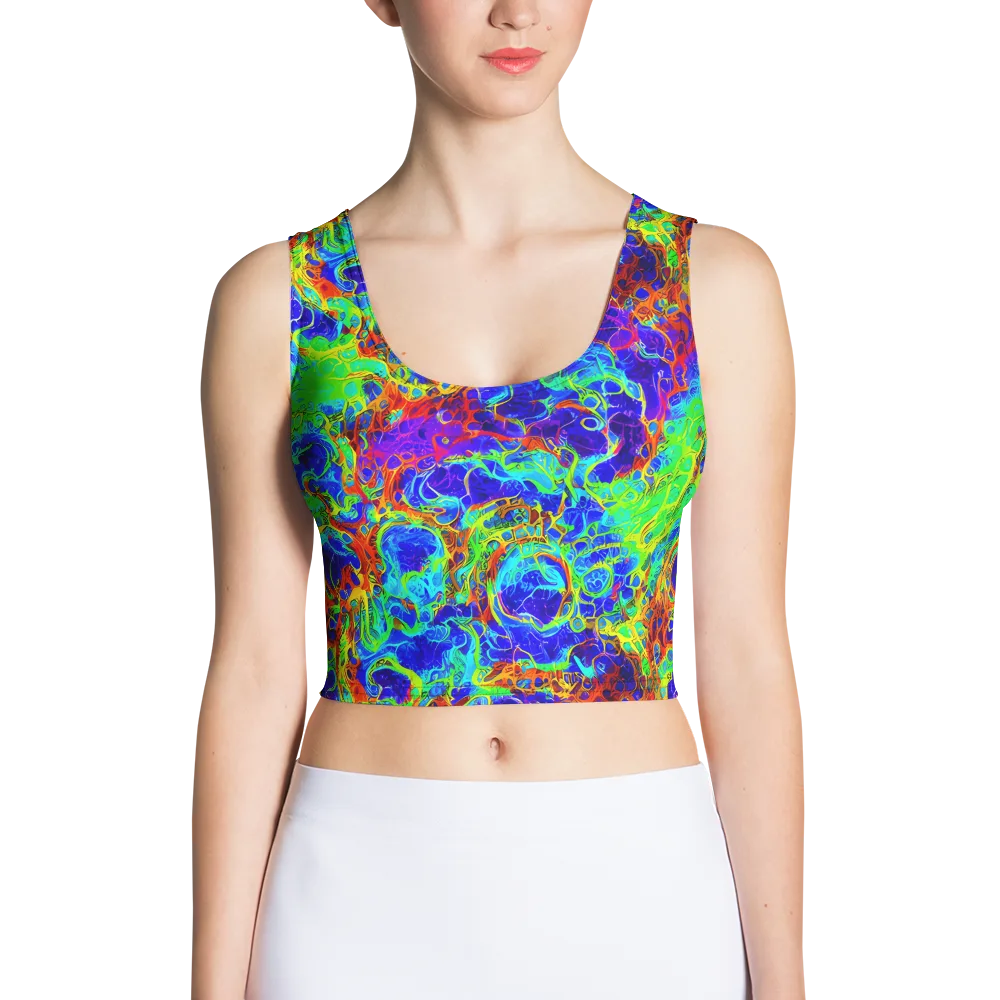 Mango Mirage on Crop Top — Front