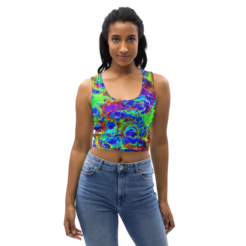 Mango Mirage on Crop Top — Front