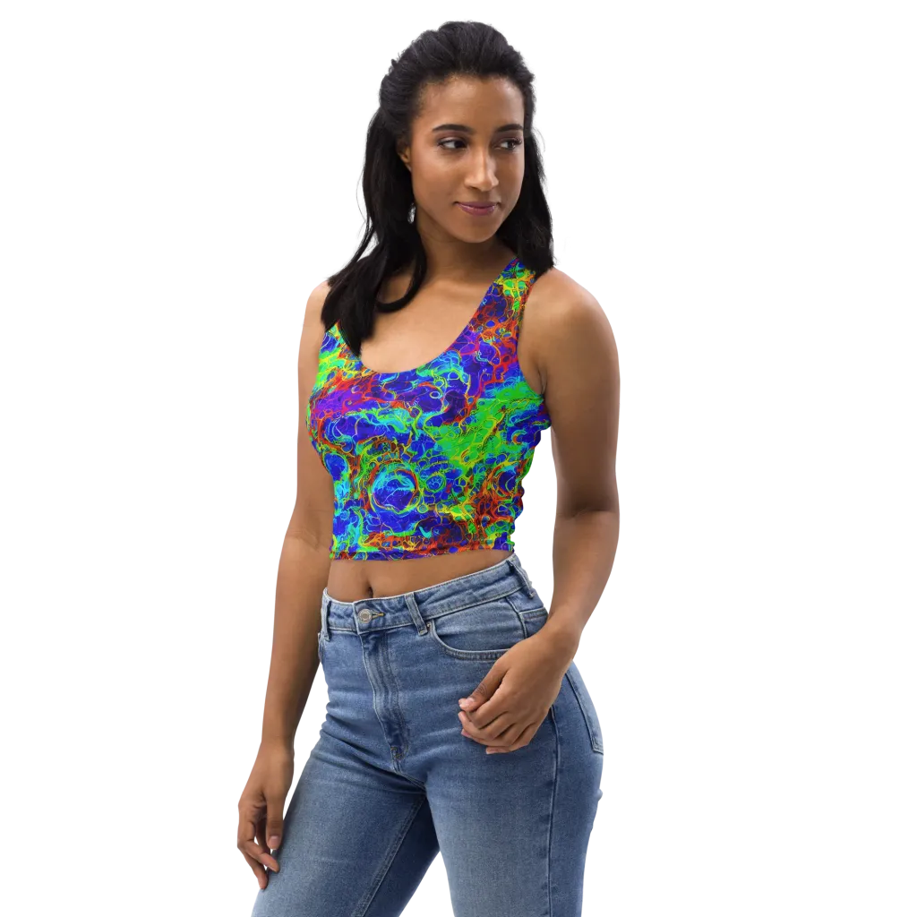 Mango Mirage on Crop Top — Left Front