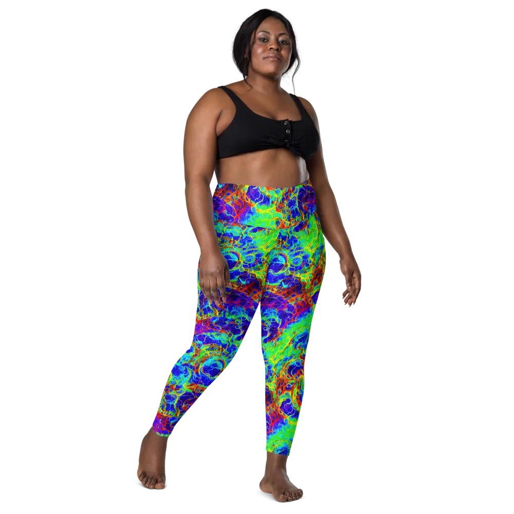 Mango Mirage on Leggings with Pockets — Front