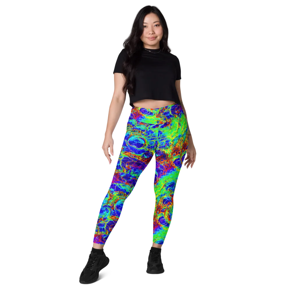 Mango Mirage on Leggings with Pockets — Front