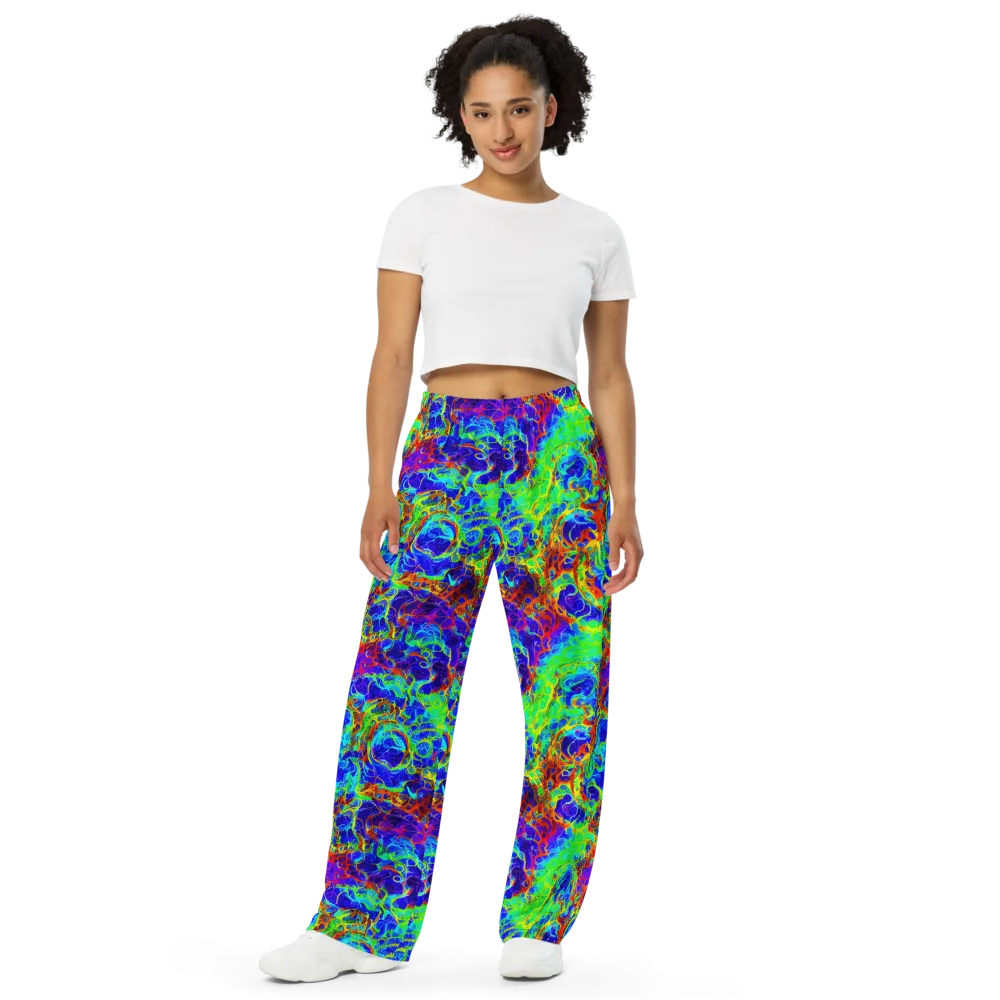Mango Mirage on Wide-Leg Pants — Front