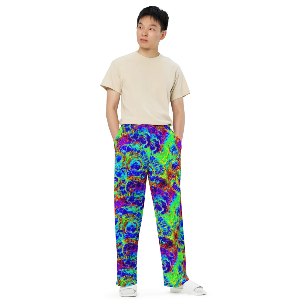 Mango Mirage on Wide-Leg Pants — Front