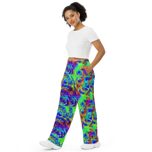 Mango Mirage on a Wide-Leg Pants