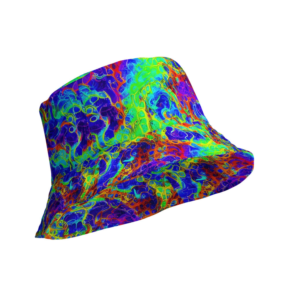 Mango Mirage on Reversible Bucket Hat — Product details Outside