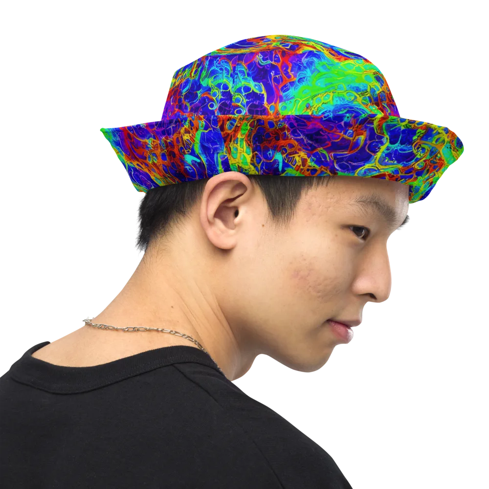 Mango Mirage on Reversible Bucket Hat — Right Outside