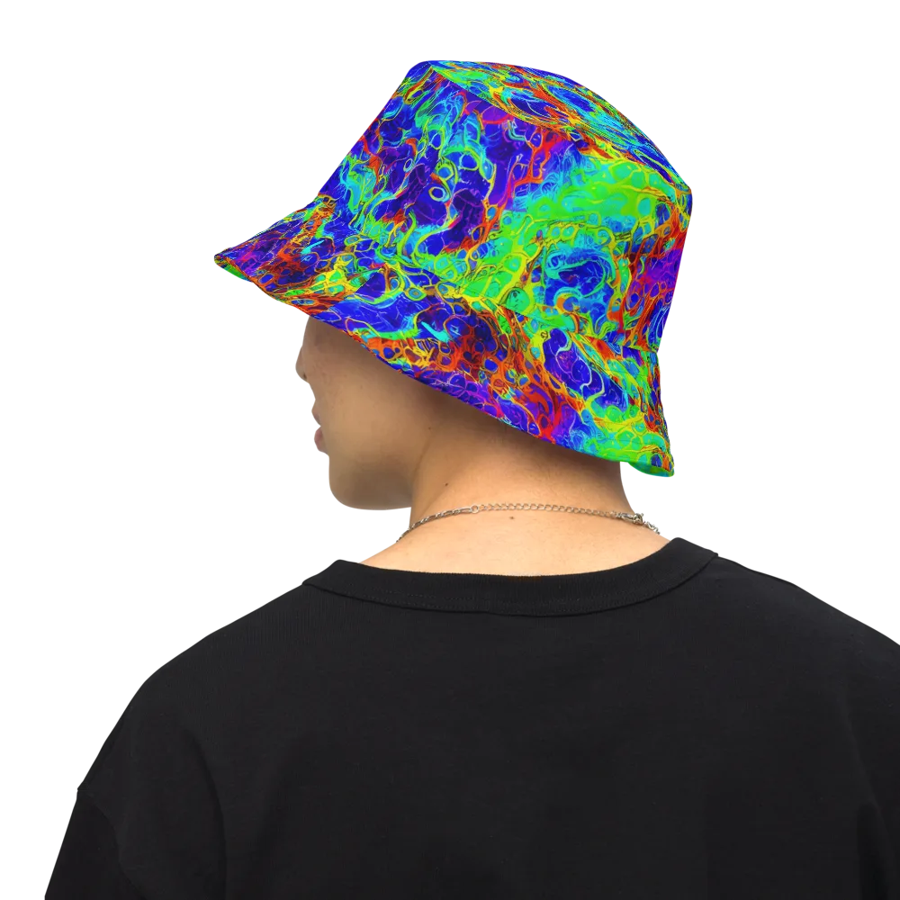 Mango Mirage on Reversible Bucket Hat — Back Inside