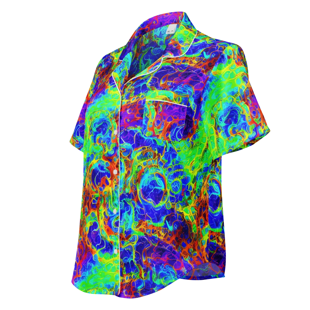 Mango Mirage on Women's Short Sleeve Pajama Top — Left Front