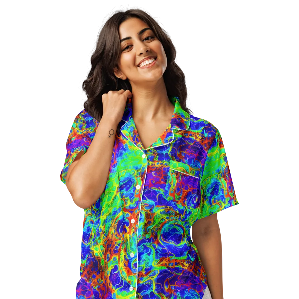 Mango Mirage on Women's Short Sleeve Pajama Top — Front
