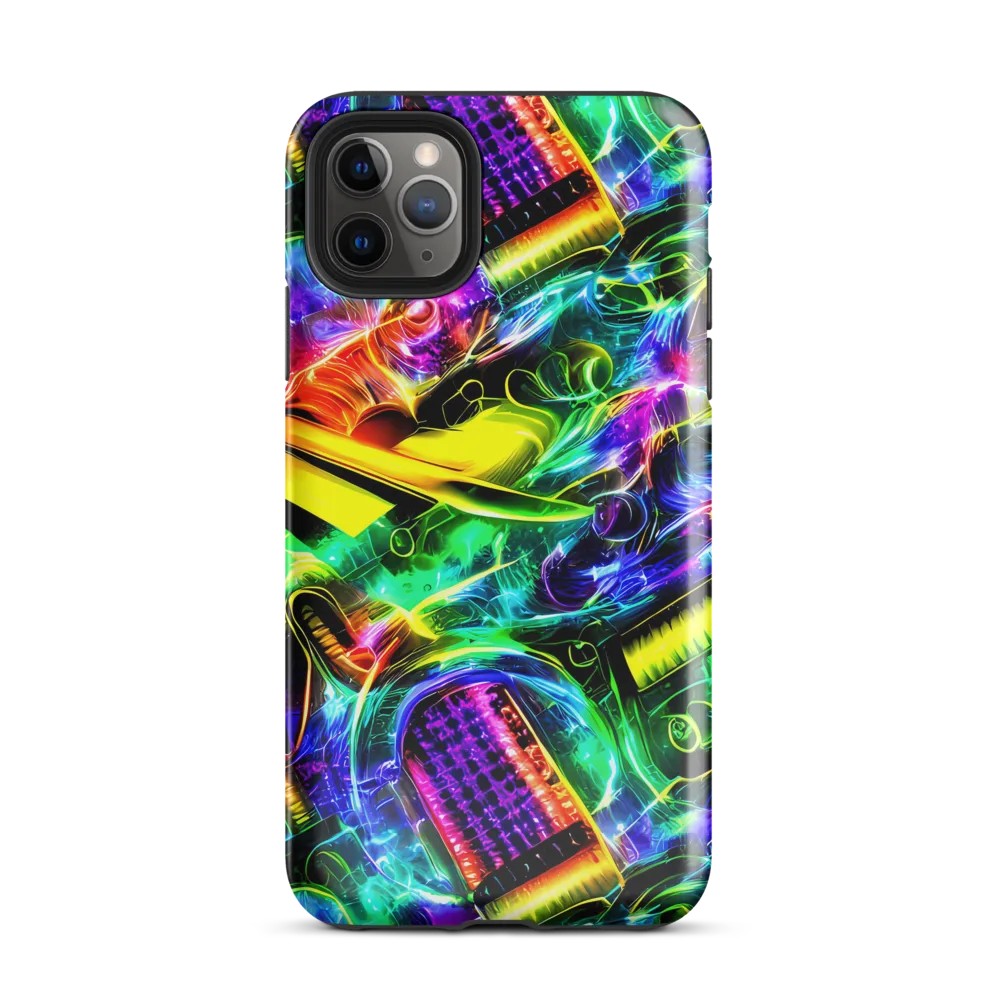 Neon Racket Riot on Tough Case for iPhone® — Front