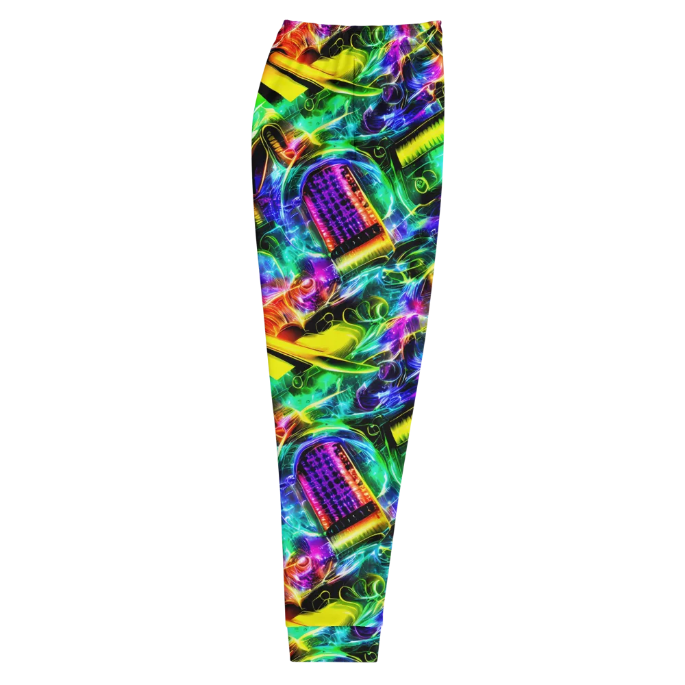 Neon Racket Riot on Men's Joggers — Right