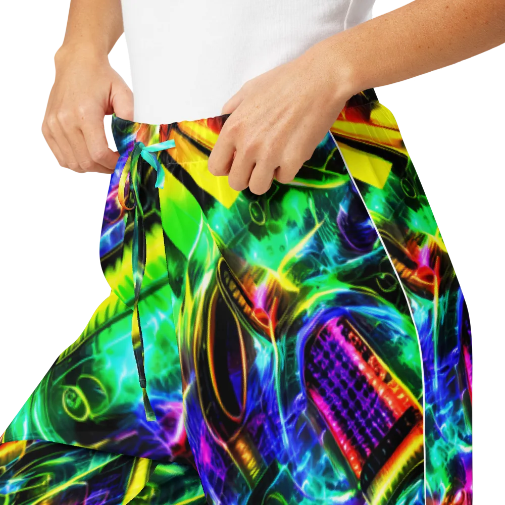 Neon Racket Riot on Women's Pajama Pants — Product details