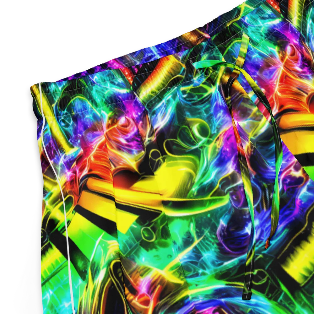 Neon Racket Riot on Women's Pajama Shorts — Product details