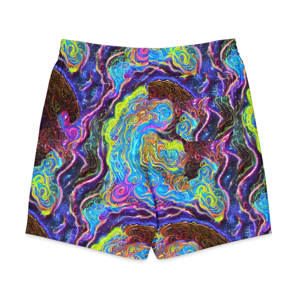 Stellar Riptide on Men's Board Shorts — Back