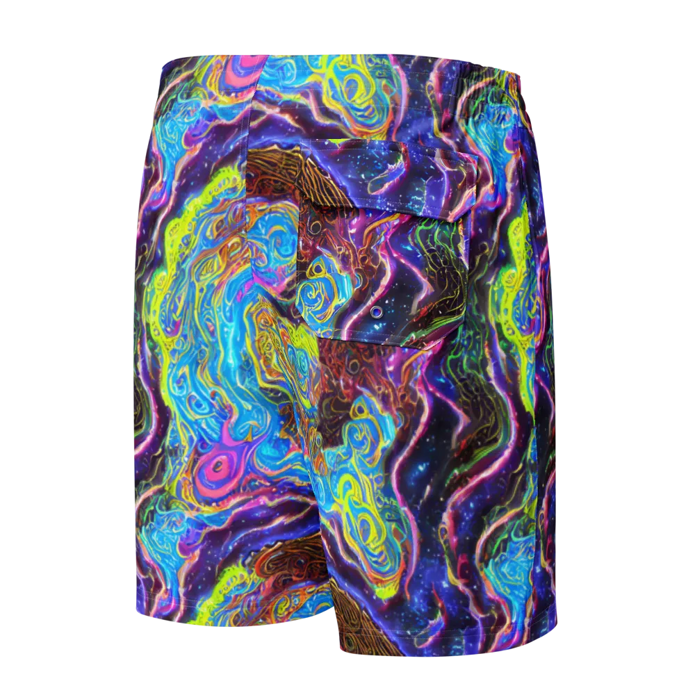 Stellar Riptide on Men's Board Shorts — Back